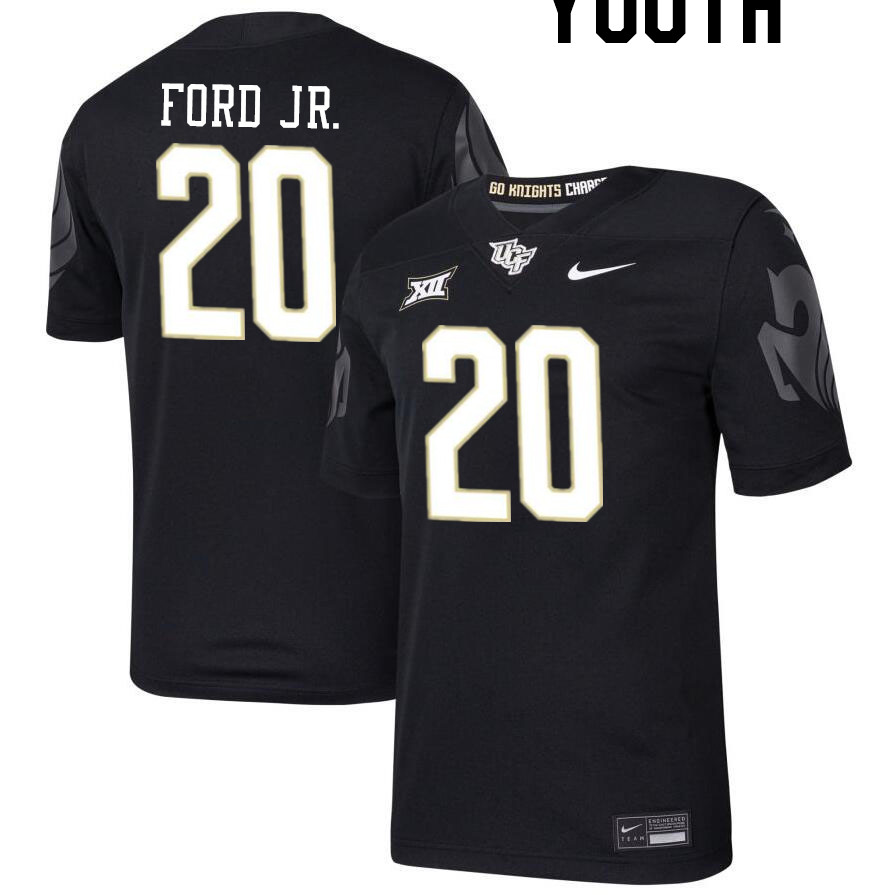 Youth #20 Troy Ford Jr. UCF Knights Big 12 Conference College Football Jerseys Stitched-Black